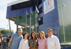 Professora Lúcia França participa da inauguração de nova unidade da Vila Criativa em Santos