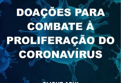 Coronavírus – Saiba como doar: