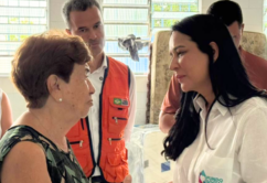 Primeira-dama do Estado, Cristiane Freitas, visita Peruíbe e acompanha envio de ajuda humanitária após fortes chuvas